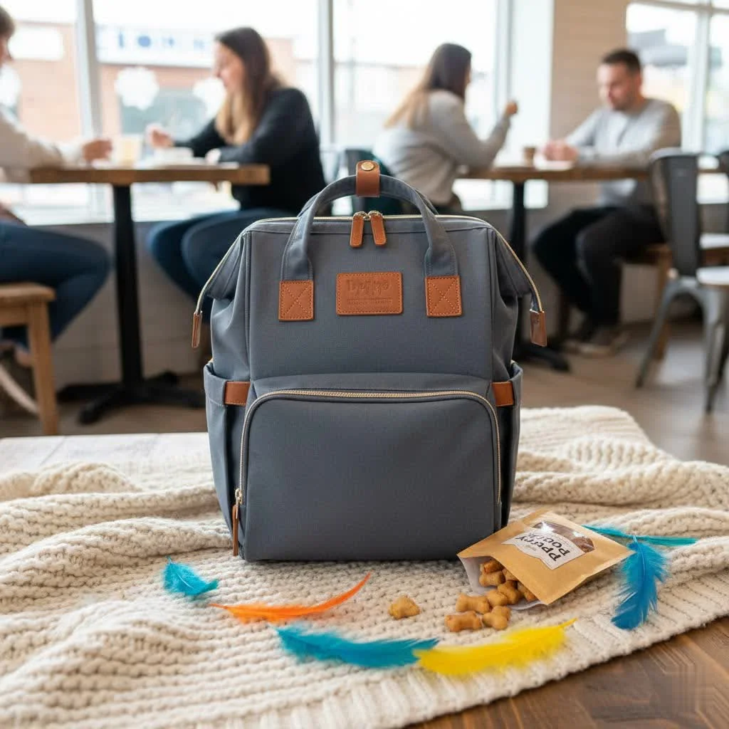 Eddie Bauer diaper bag backpack with multiple compartments