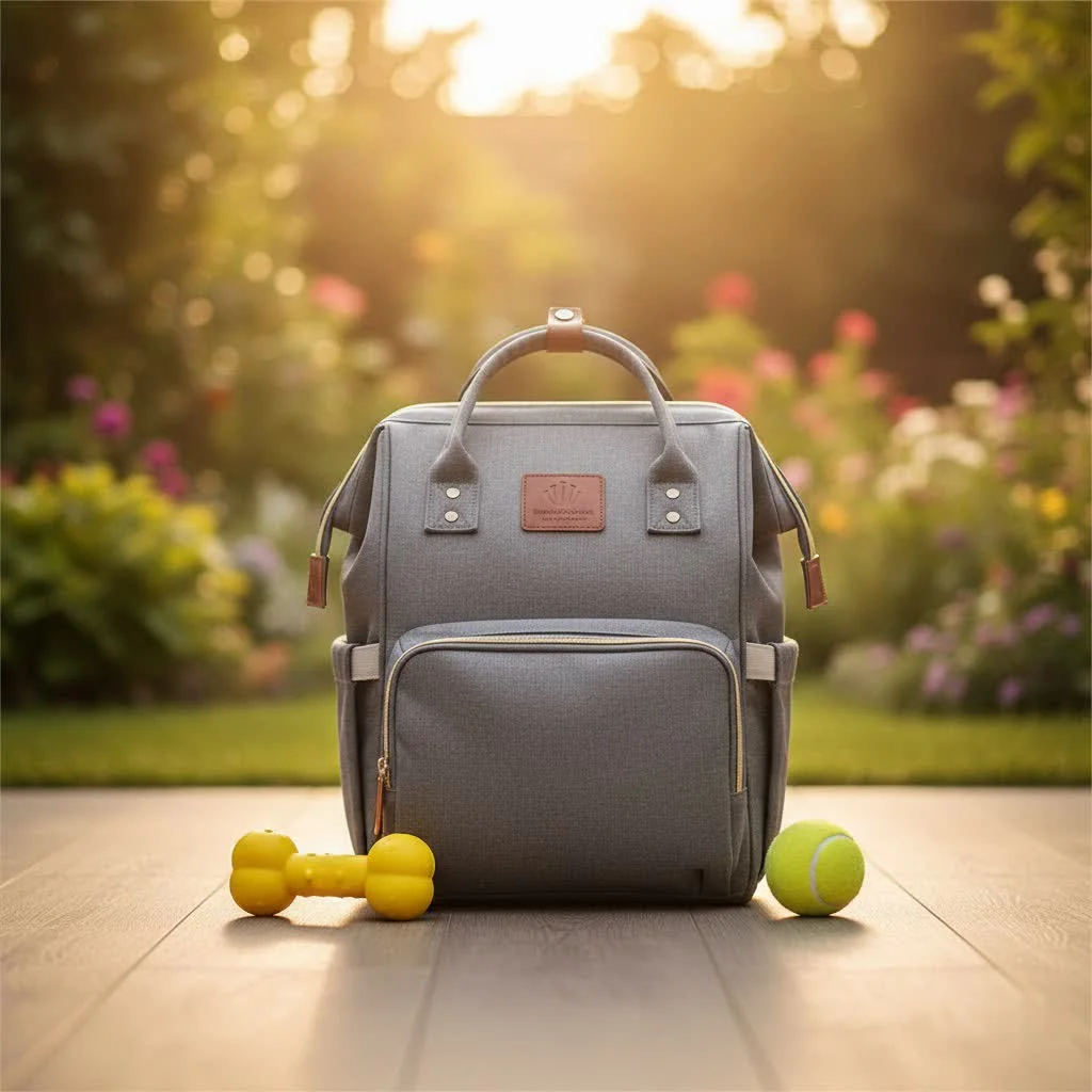Diaper bag backpack for hands-free parenting